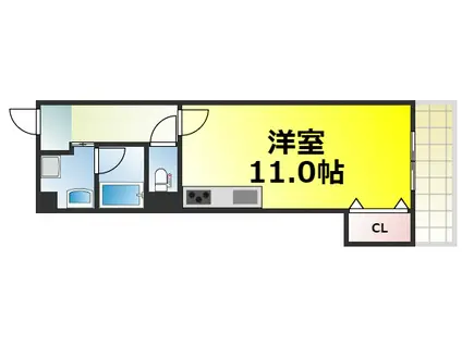 SKパレス道頓(ワンルーム/2階)の間取り写真