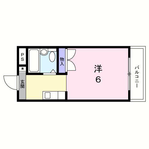 S・H星ヶ丘ハイツ(1K/2階)の間取り写真