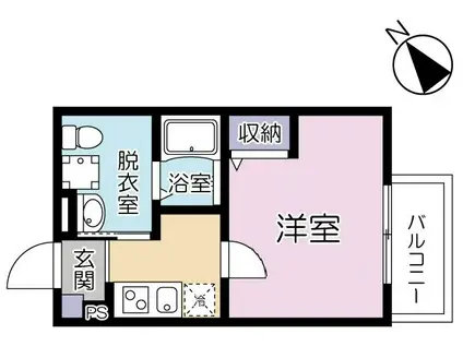 セレーナ神之木町(1K/2階)の間取り写真