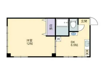 高井第一ビル(1DK/2階)の間取り写真