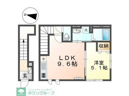 GRAN LUCE(1LDK/2階)の間取り写真