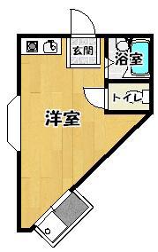 パインヒル(ワンルーム/3階)の間取り写真