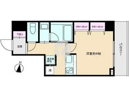 モンテヴェルデ飯田橋(1K/2階)の間取り写真