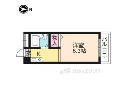 コーポ三谷(1K/1階)の間取り写真