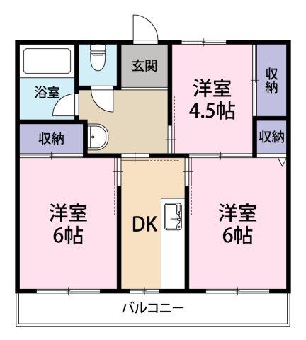 林マンション(3K/2階)の間取り写真