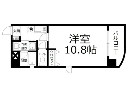 I&Iマンション(1K/4階)の間取り写真