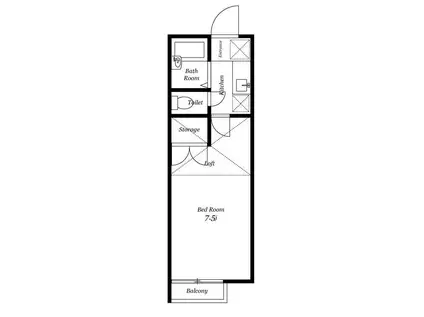 フェリーチェ駅北M(1K/2階)の間取り写真