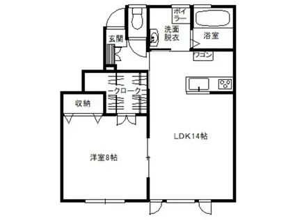 サニーコートしぶや(1LDK/1階)の間取り写真