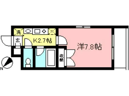 PIAREFRE(1K/4階)の間取り写真