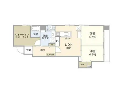 上荻ダイヤモンドマンション(2LDK/7階)の間取り写真
