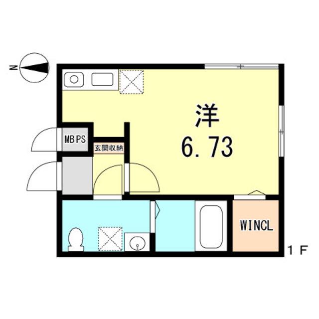 エビラ須磨(ワンルーム/1階)の間取り写真
