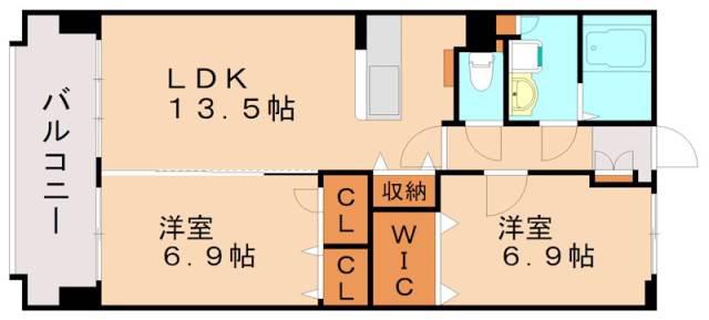 GOOD WOOD S(2LDK/1階)の間取り写真