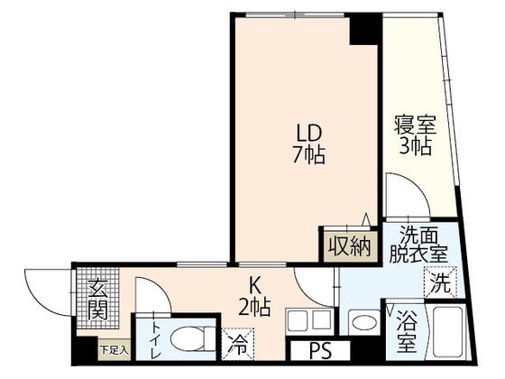 M TERRACE住吉(1LDK/4階)の間取り写真
