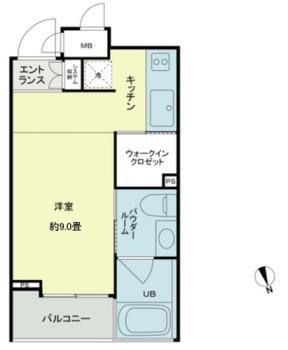 ベルファース新橋(ワンルーム/3階)の間取り写真
