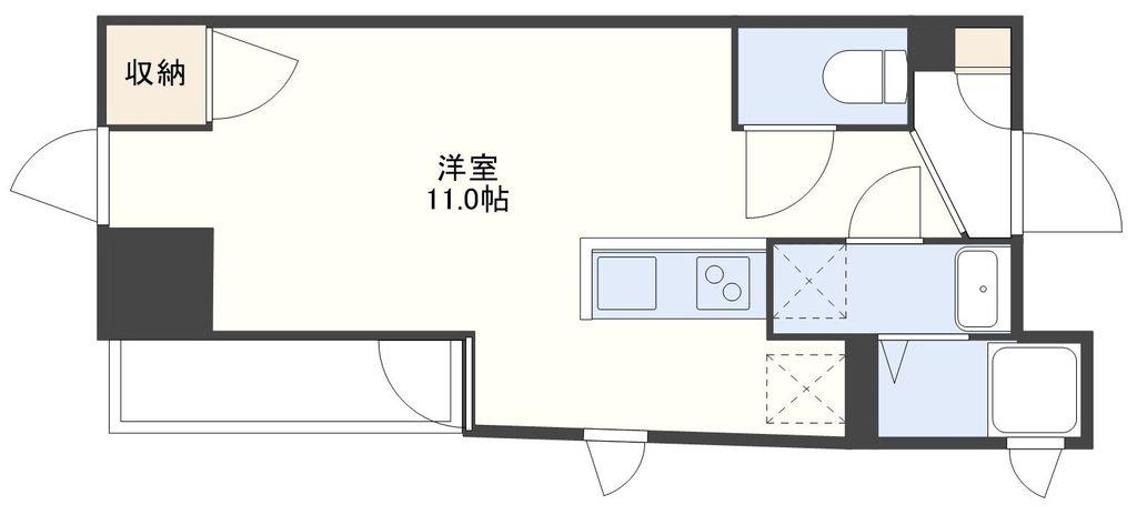 カルム中通(ワンルーム/4階)の間取り写真