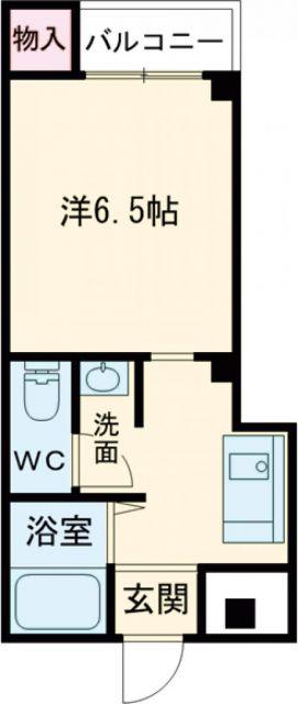 エヌズコート(1K/4階)の間取り写真