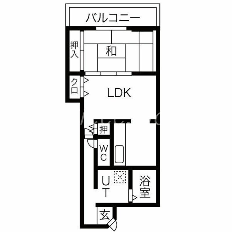 ディアコート新大阪(1LDK/12階)の間取り写真