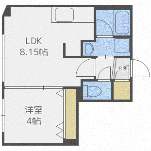 オレンジレジデンスウエスト(1LDK/2階)の間取り写真