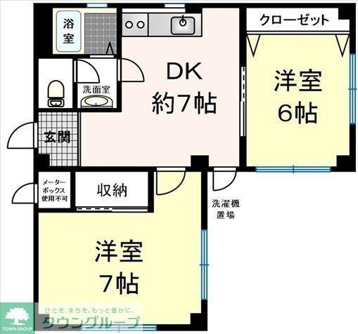 行徳ハイム(2DK/1階)の間取り写真