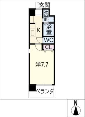 SUNNY HIGASHIYAMA(1K/9階)の間取り写真