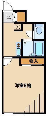 レオネクストコスモス(1K/1階)の間取り写真