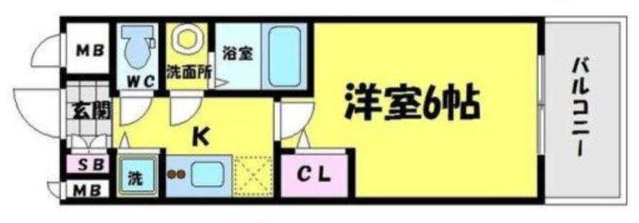 エスリード京橋(1K/9階)の間取り写真