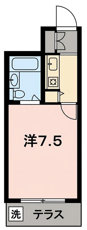 エスケイハイツ(ワンルーム/3階)の間取り写真