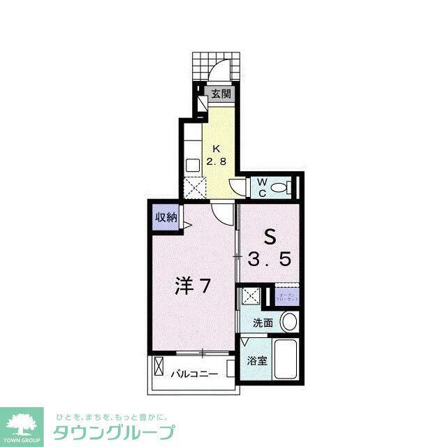 グランベルメゾン(1SK/1階)の間取り写真