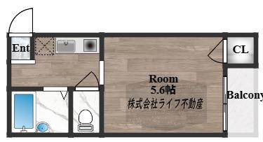 RENATUS新深江(1K/5階)の間取り写真
