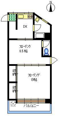 和田ビル(2DK/5階)の間取り写真