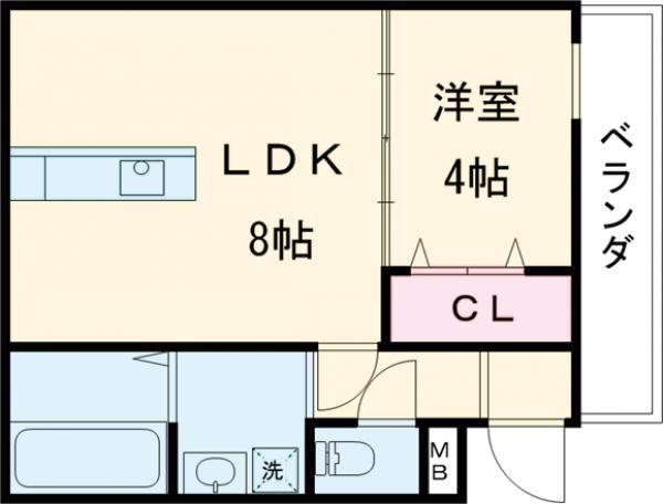 ウィンドヒル御殿山II(1LDK/3階)の間取り写真