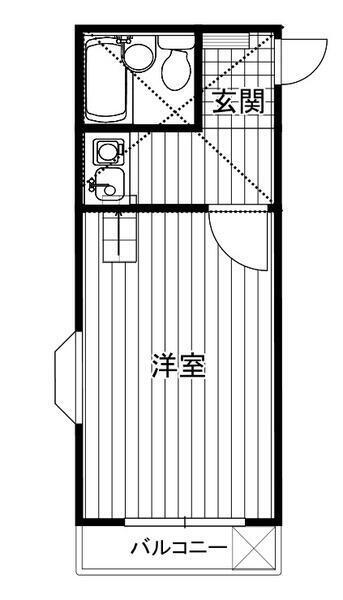 オッコーララ弘明寺(1K/2階)の間取り写真
