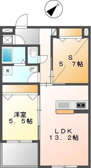 グランジュテ(1SLDK/1階)の間取り写真