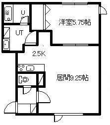 CRADLE(1LDK/2階)の間取り写真