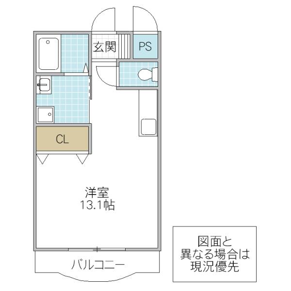 WOOD・HILLひたち野(ワンルーム/1階)の間取り写真