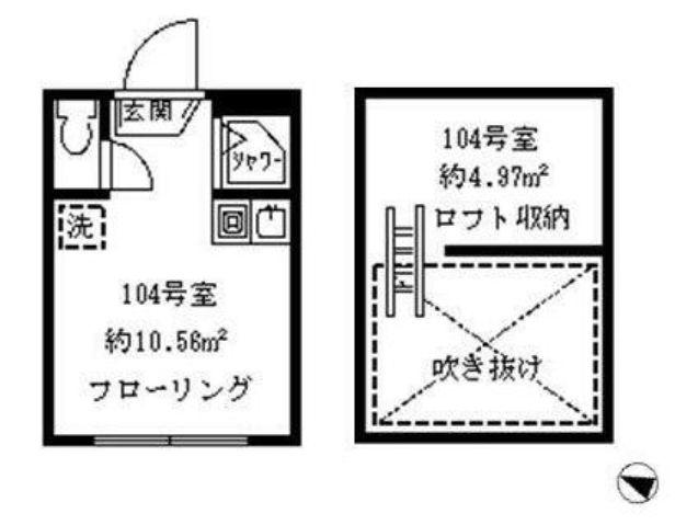 ソフィアハープ(ワンルーム/1階)の間取り写真
