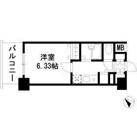ドエルイン月島(1K/4階)の間取り写真