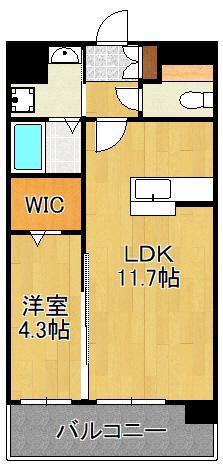 MALVAROSA(1LDK/4階)の間取り写真
