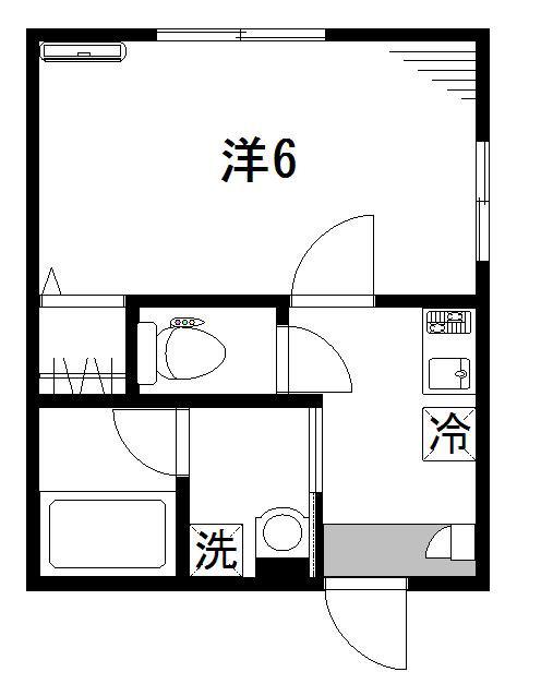 フェリーチェ阿佐ヶ谷R(1K/3階)の間取り写真
