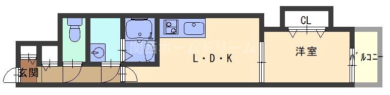 GMヒルズ大宮通(1LDK/1階)の間取り写真