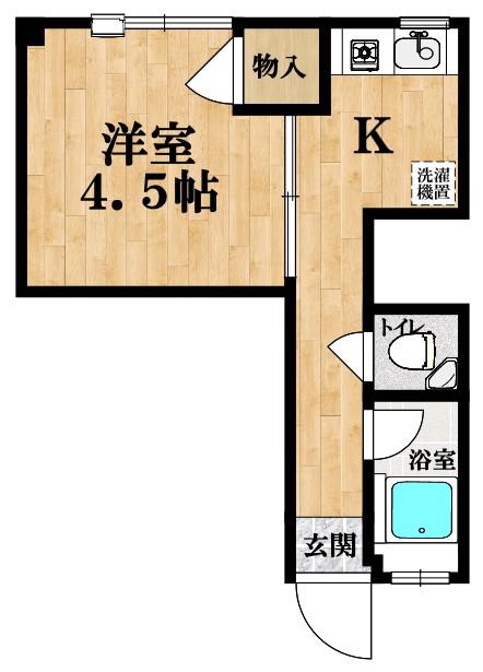 大平ビル(1K/6階)の間取り写真