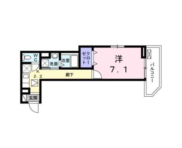 ラピス ウィークス(1K/2階)の間取り写真