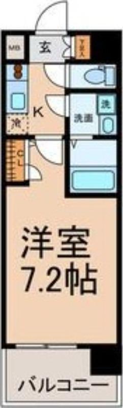 UURコート名古屋名駅(1K/13階)の間取り写真