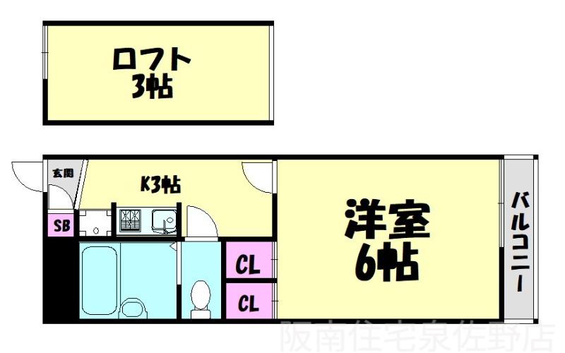 レナートSIMOIDE(1K/2階)の間取り写真