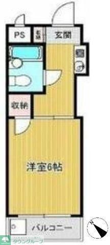 スカイコート西川口(ワンルーム/4階)の間取り写真