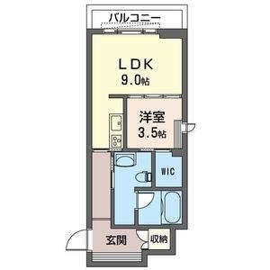グレース ナカシンIV(1LDK/3階)の間取り写真