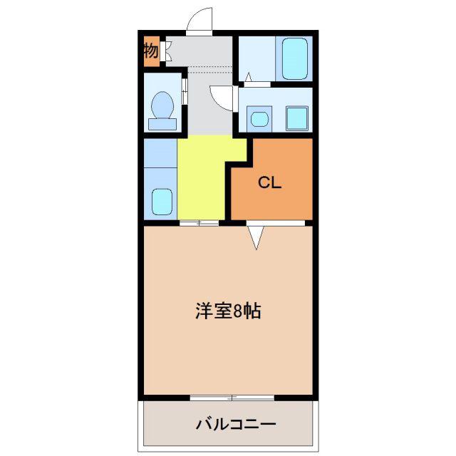 コーポ協和(1DK/2階)の間取り写真