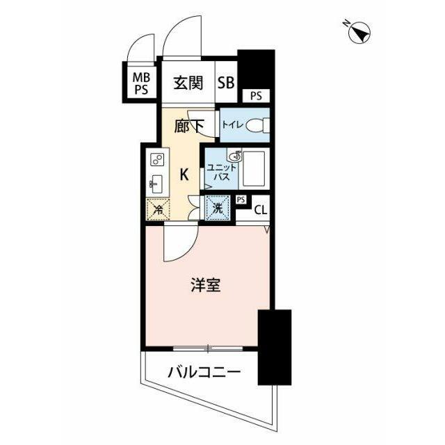 ステージファースト三軒茶屋(1K/6階)の間取り写真