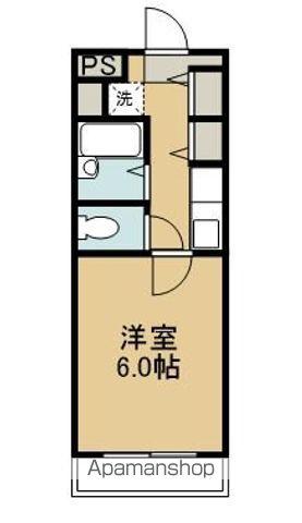 ベルトピア宮崎14(1K/1階)の間取り写真