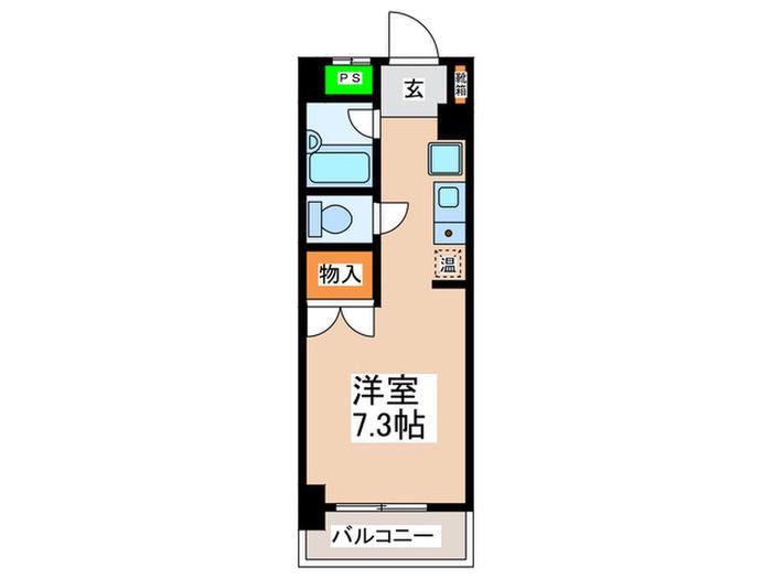 ヴェルアージュ座間(ワンルーム/3階)の間取り写真
